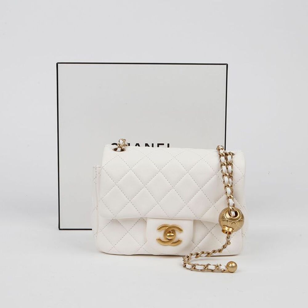 Petite Sac Golden Ball Chain Shoulder Crossbody Bag